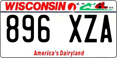 WI license plate 896XZA