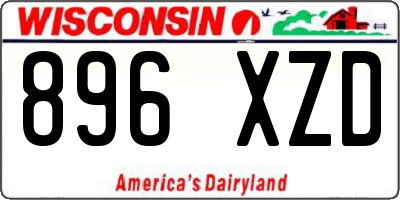 WI license plate 896XZD