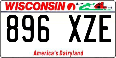 WI license plate 896XZE