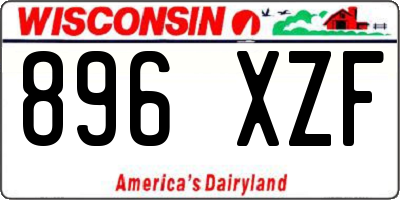 WI license plate 896XZF