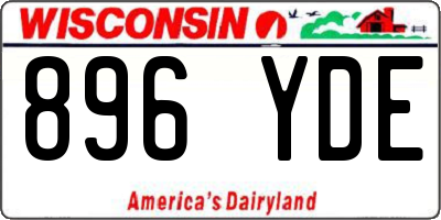 WI license plate 896YDE
