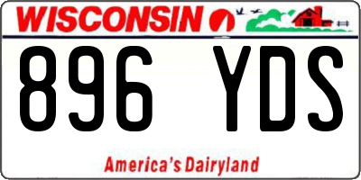 WI license plate 896YDS