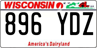 WI license plate 896YDZ