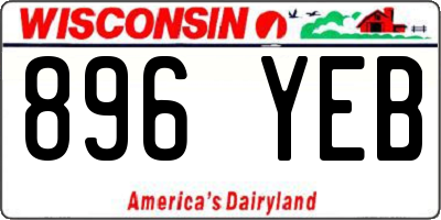 WI license plate 896YEB