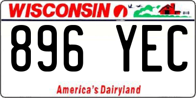 WI license plate 896YEC