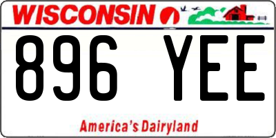 WI license plate 896YEE