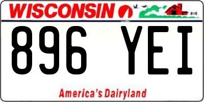 WI license plate 896YEI