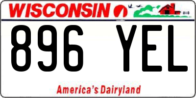 WI license plate 896YEL