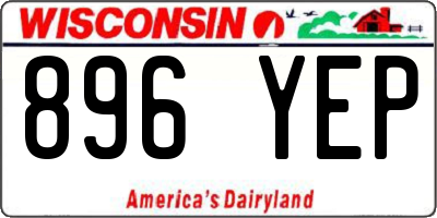 WI license plate 896YEP