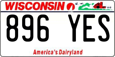 WI license plate 896YES
