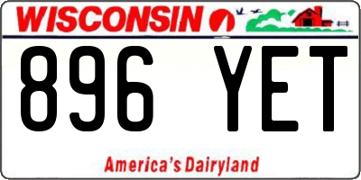 WI license plate 896YET