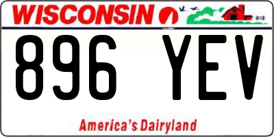 WI license plate 896YEV
