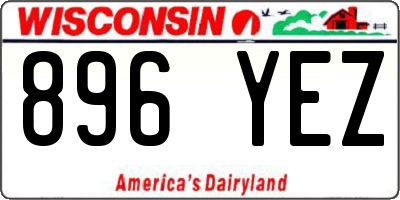 WI license plate 896YEZ