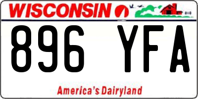 WI license plate 896YFA