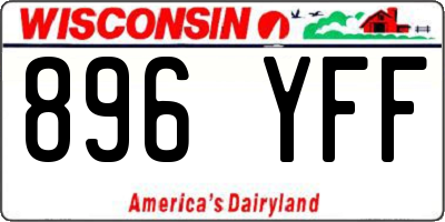 WI license plate 896YFF
