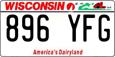 WI license plate 896YFG