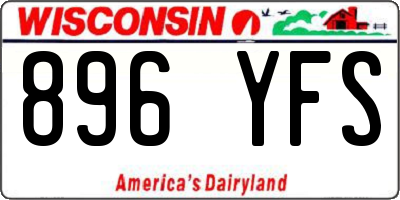 WI license plate 896YFS