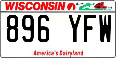 WI license plate 896YFW