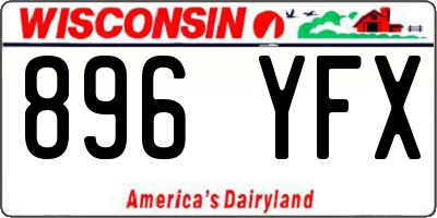 WI license plate 896YFX