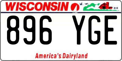 WI license plate 896YGE