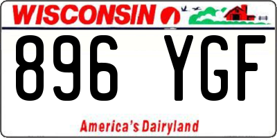 WI license plate 896YGF