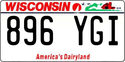 WI license plate 896YGI