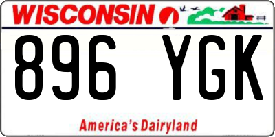 WI license plate 896YGK