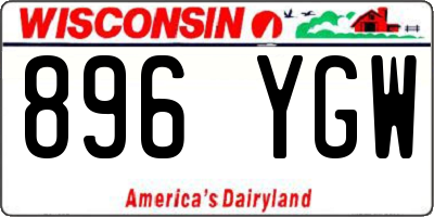 WI license plate 896YGW