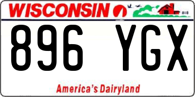 WI license plate 896YGX