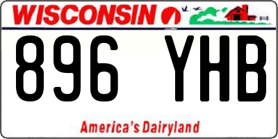WI license plate 896YHB