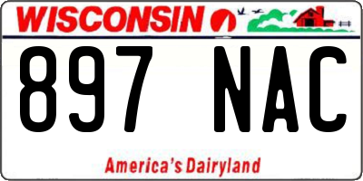 WI license plate 897NAC