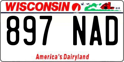 WI license plate 897NAD