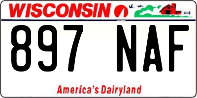 WI license plate 897NAF