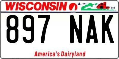 WI license plate 897NAK