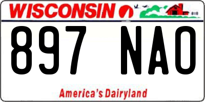 WI license plate 897NAO