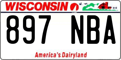 WI license plate 897NBA