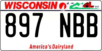 WI license plate 897NBB