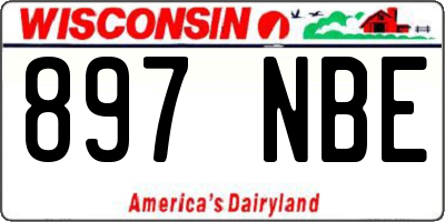 WI license plate 897NBE