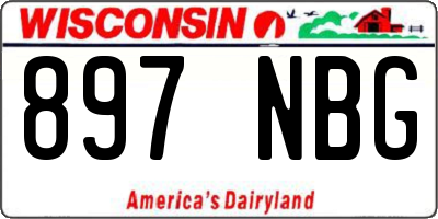 WI license plate 897NBG