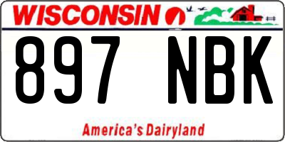 WI license plate 897NBK