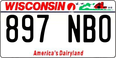 WI license plate 897NBO