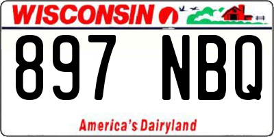 WI license plate 897NBQ