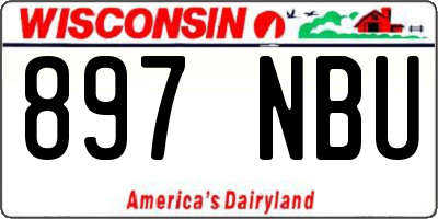WI license plate 897NBU