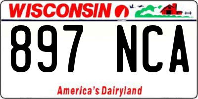 WI license plate 897NCA