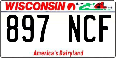 WI license plate 897NCF