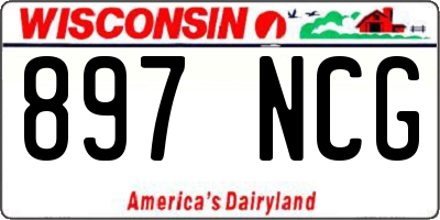 WI license plate 897NCG