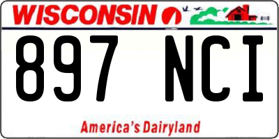 WI license plate 897NCI