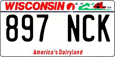 WI license plate 897NCK