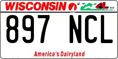 WI license plate 897NCL