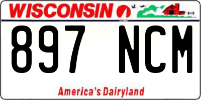 WI license plate 897NCM